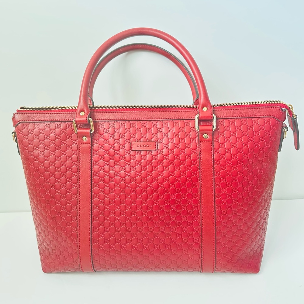 Authentic  Gucci Microguccissima Margaux Satchel Tote Bag